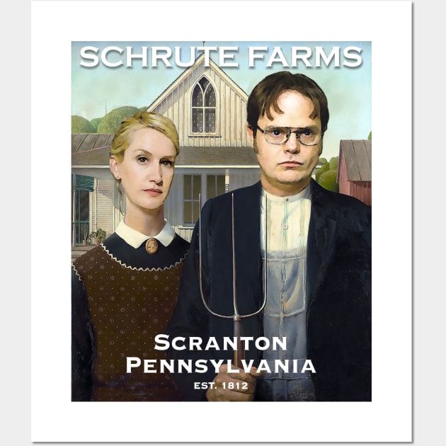 Schrute Farms (Gothic) Wall Art by DavidLoblaw